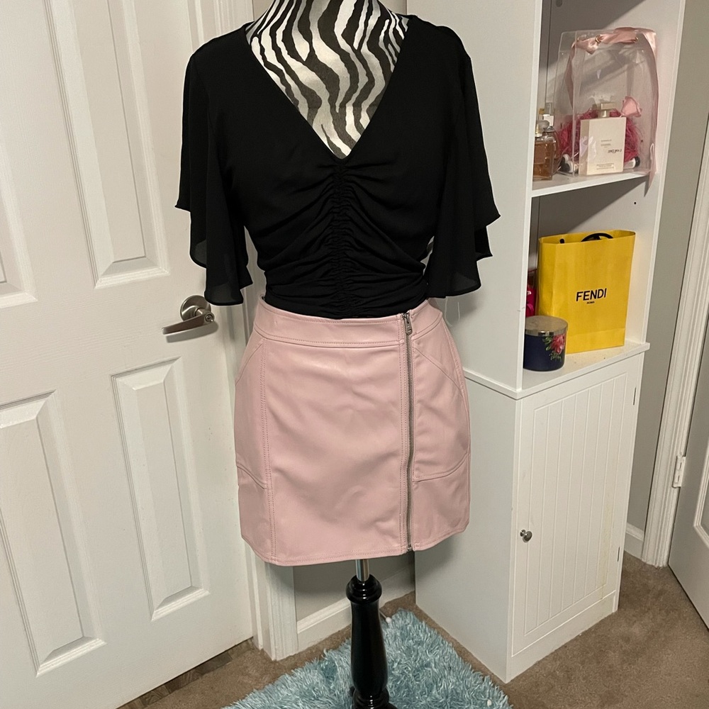 Express Faux Leather Mini Skirt